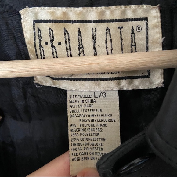 VINTAGE Faux Leather Belted Leather Jacket Size L - Picture 7 of 8